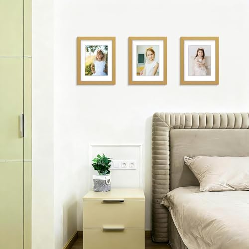 Picrit 8.5x11 Picture Frame Set of 12, Modern Gallery Wall Frames, Gold