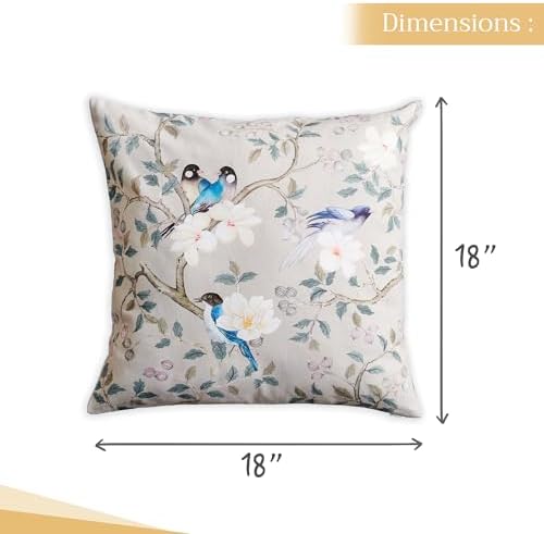 Maison d' Hermine Throw Pillow Covers 100% Cotton (18" x 18" - Pack of 1)