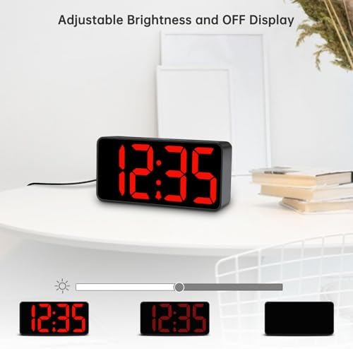 DreamSky Small Digital Alarm Clock for Bedroom with Large Big Numbers