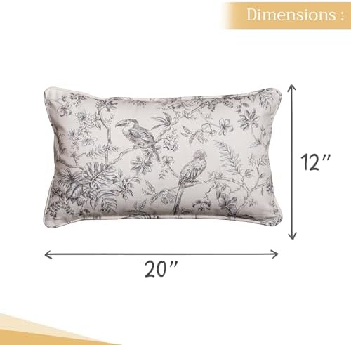 Maison d' Hermine Throw Pillow Covers 100% Cotton (12" x 20" - Pack of 1)