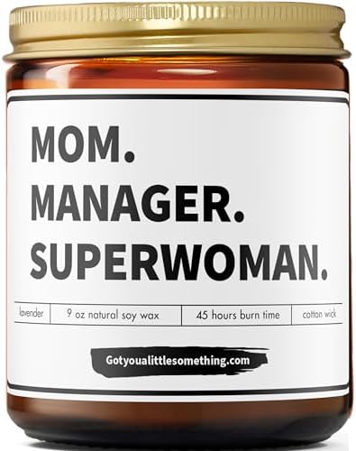 Manager Gifts for Women - Lavender Vanilla Scented Soy Wax Candle - Manager Appreciation Gift for Boss Lady, Empowering Boss Gifts for Birthday, Farewell, Thank You, New Job, Office Managers