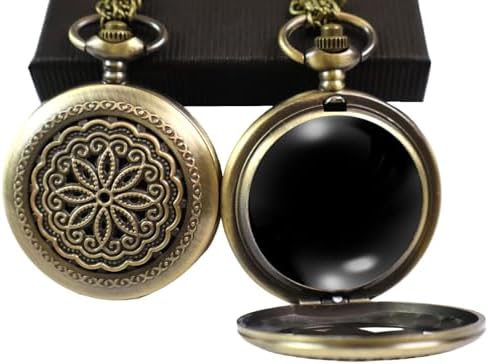 Black Obsidian Scrying Mirror, Obsidian Feng Shui Mirror, Witches Mirror Presents, Witchcraft kit Divination Tools (Pocket Watch-A)