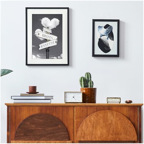 A&T ARTWORK Heart and Heart Street Sign Canvas Poster Prints Gift,includes Names and the Date Unique Gift for the Anniversary.Canvas Poster UNFRAMED
