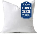 MIULEE 28x28 Inch Synthetic Down Alternative Euro Pillow Insert | Euro Decorative Throw Pillow 28 x 28 Inch Body Bed Sleeping Ultra Soft Fluffy Form for Sofa Couch Bed
