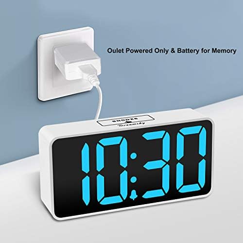 DreamSky Small Digital Alarm Clock for Bedroom with Large Big Numbers