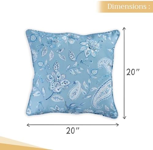 Maison d' Hermine Throw Pillow Covers 100% Cotton (20" x 20" - Pack of 1)