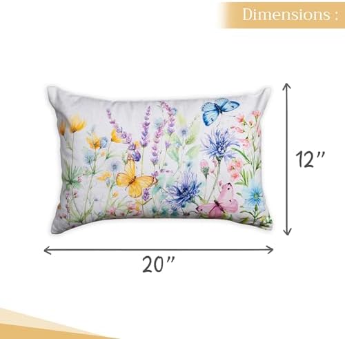 Maison d' Hermine Throw Pillow Covers 100% Cotton (12" x 20" - Pack of 1)