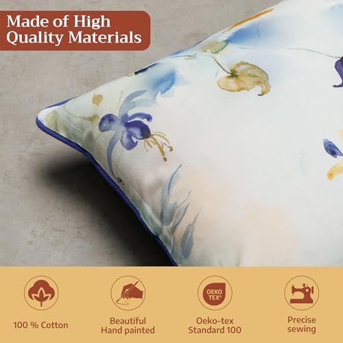 Maison d' Hermine Throw Pillow Covers 100% Cotton (12" x 20" - Pack of 1)