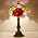 WERFACTORY Tiffany Style Table Lamp Stained Glass Bedside Lamp 18 Inch Tall