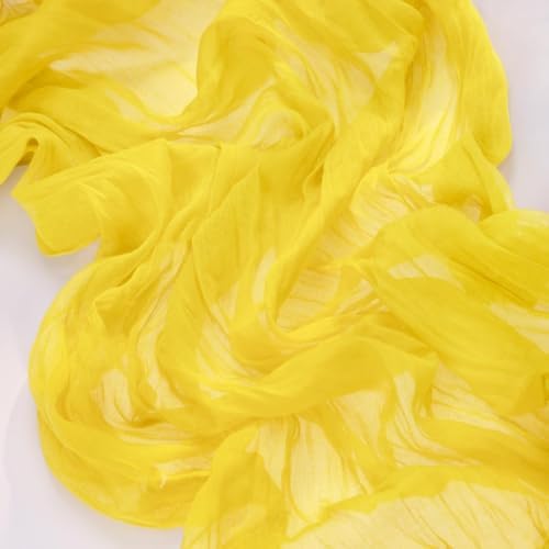 Yellow Guaze Cheesecloth Table Runner Rustic Table Decor 10ft