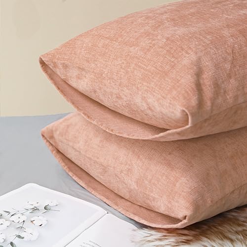 CaliTime Decorative Standard Throw Pillow Covers 26 X 20 Inches Dusty Pink