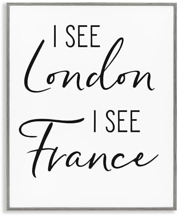 I See London and France Saying Bathroom Humor'| Framed Giclee Art