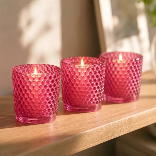 Richland Votive Candle Holders Hobnail Pink Set of 72
