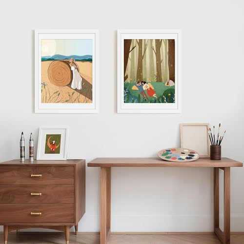 Picrit 18x24 Picture Frame Set of 12, Modern Gallery Wall Frames, White