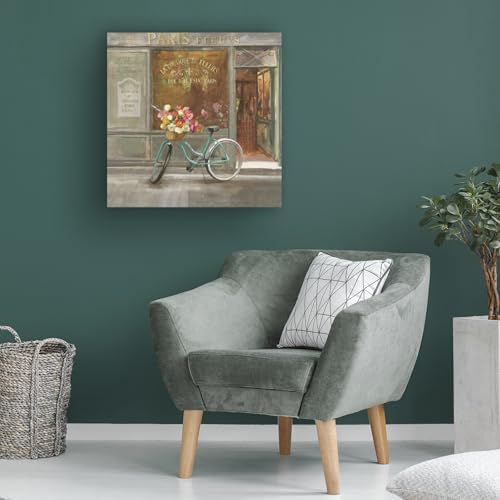 Wrapped Canvas Wall Art - Danhui NAI 'French Flower Shop V2' Wall Art for Living Room, Bedroom, or Office Décor - 14x14