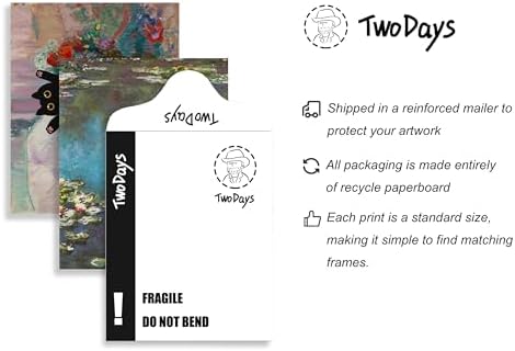 TwoDays Vintage Black Cat Room Decor, Funny Cats in Famous Painting, Monet Van Gogh Matisse Wall Art Prints for Bathroom Bedroom Aesthetic (Multi Sizes, Set of 12, 8" X 10" Largest, UNFRAMED)