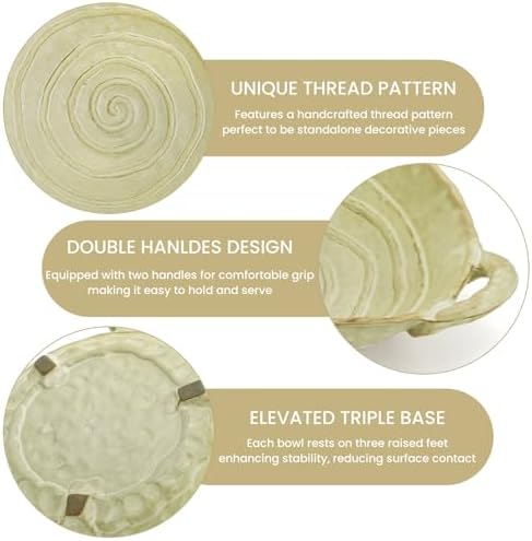Small Decorative Bowl, 7.7 Inch Ceramic Key Bowl for Entryway Table
