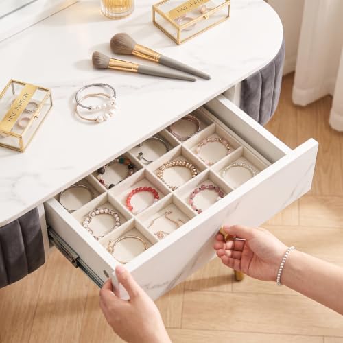 Byken 2 Pcs Bracelet Organizer Dish Tray,Stackable Jewelry Organizer Trays for Drawer,12 Grids Bracelet Jewelry Displays for Selling (Beige)