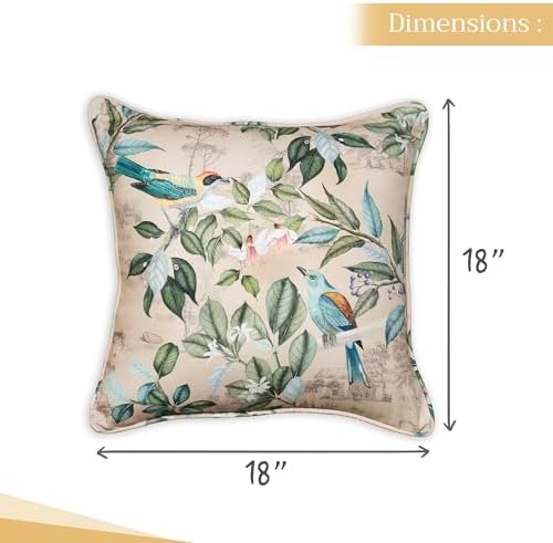Maison d' Hermine Throw Pillow Covers 100% Cotton (18" x 18" - Pack of 1)