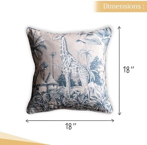 Maison d' Hermine Throw Pillow Covers 100% Cotton (18" x 18" - Pack of 1)