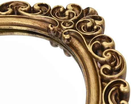 12x8.5 inch Resin Frame Vintage Oval Wall Mirror