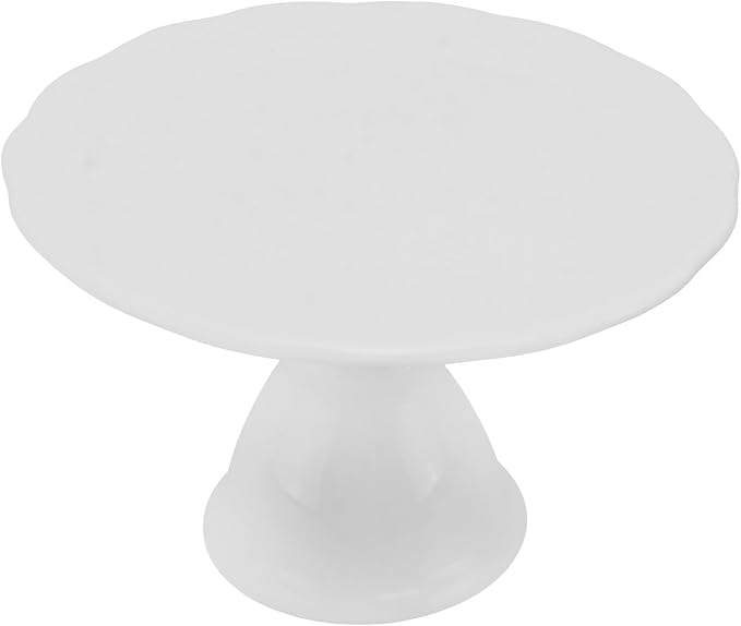 TEHAUX Ceramic Cake Stand 3.93In Dessert Stand for Cupcakes Biscuits Candies and Fruits Cake Holder for Weddings Birthday Parties Celebrations Home Decoration 1 X Tray