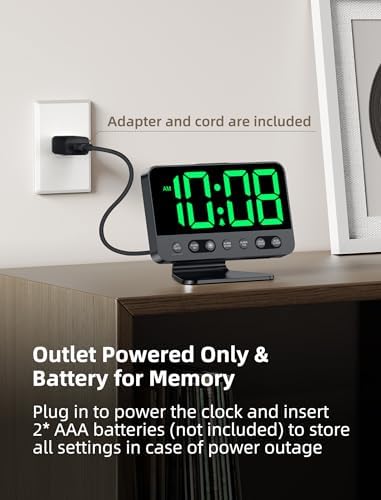 Odokee Digital Alarm Clocks for Bedrooms with Large Bold Number