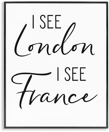 'I See London and France Saying Bathroom Humor'| Framed Giclee Art