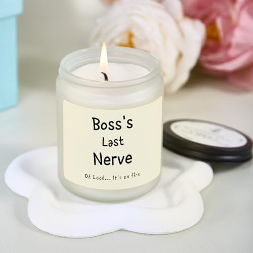 Boss Gifts for Women Men, 9 OZ Soy Wax Candle Boss Day Gifts