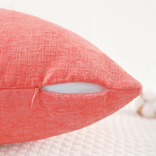 CaliTime Decorative Couch Throw Pillow Covers 26 X 16 Inches Living Coral
