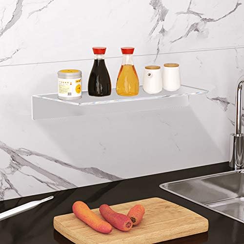 Weiai Clear Acrylic Shelves 12 Inch, Floating Wall Mounted Shelf for Wall Storage, Set of 2