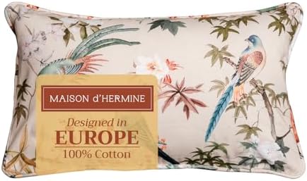 Maison d' Hermine Throw Pillow Covers 100% Cotton (12" x 20" - Pack of 1)