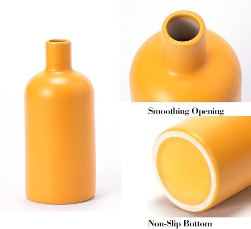 Ceramic Vase Home Decor Small Flowers Vase Set of 4 Living Room Center Decoration Bedroom Dining Table Modern