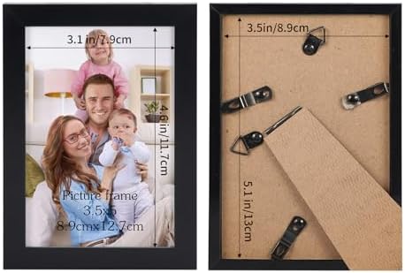 Giftgarden 3.5x5 Picture Frame Set of 18, Lightweight 3.5 by 5 Frames Bulk for Gallery Wall Photo Hanging and Tabletop Display, Black