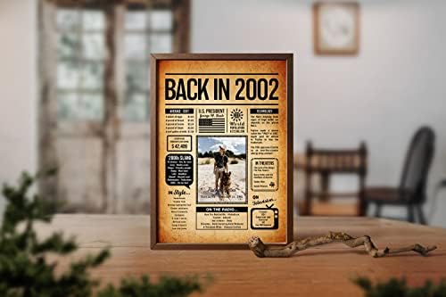 Back in 2002 Poster Sign, Personalized Birthday Gifts Idea, Custom 2002 Historical Birthday Newspaper, Born in 2002 Birthday Party Decorations, Fun Fact for the Day You Were Born, Decor Art Print