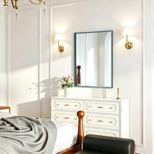 AAZZKANG Wall Mirror with Metal Frame Rectangle Modern Mirrors 20"x16" Decorative Bedroom Bathroom Wall Decor