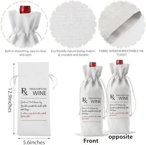 Funny Pharmacist RX Wine Bag Humor Retirement Pharmacy Graduation