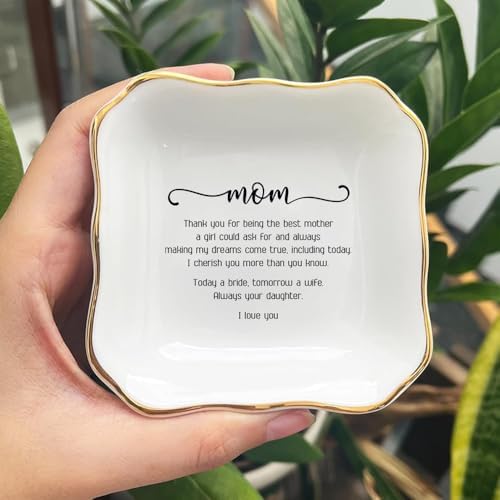 Ceramic Ring Dish, Today A Bride Always Your Daughter, Wedding Gifts for Mom, Wedding Favors for Mother of The Bride Gifts from Bride, Bridal Shower Gifts, Thank You Mom Gifts
