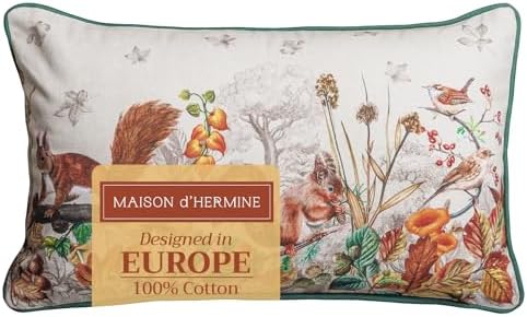 Maison d' Hermine Throw Pillow Covers 100% Cotton (12" x 20" - Pack of 1)