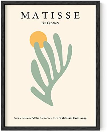 Haus and Hues Danish Pastel Aesthetic Matisse Poster - Danish Pastel Room Decor Aesthetic Matisse Print & Sage Green Wall Decor Matisse Cutouts Modern Wall Art Abstract Art Wall Decor Unframed 12"x16"