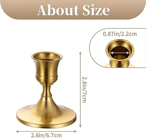 Sziqiqi Gold Candlestick Candle Holders, Set of 6, for Wedding Table