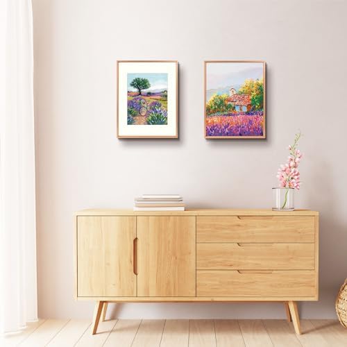 Golden State Art 11x14 Rose Gold Aluminum Frame, Real Glass, Mat Fits 8x10