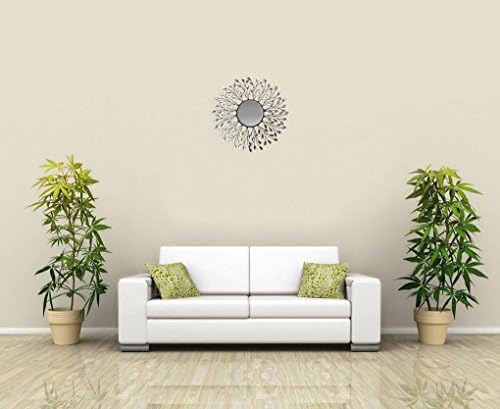 Lulu Decor, Decorative Crystal Metal Vine Wall Mirror, 24" Beveled Wall Mounted Mirror (L72MC)