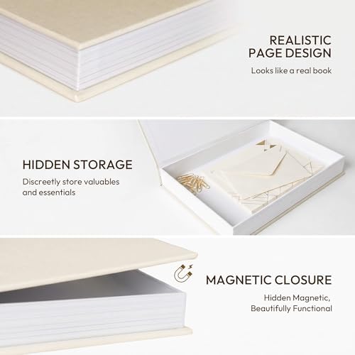 MAOBUYOU Decorative Linen Book Set of 2, Faux Book Storage Box, Coffee Table and Bookshelf Decor