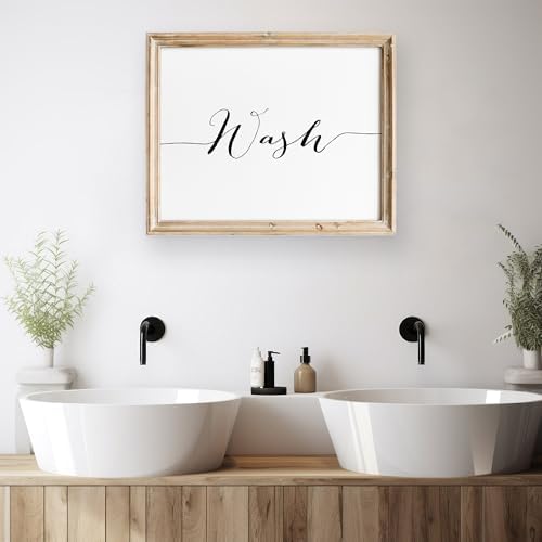 Wash Soak Relax - Bathroom Decor Art Prints (Set of 3) - Unframed - 8x10s | Elegant and Inspirational Quotes for Your Bathroom | Bathroom Wall Decor | Aesthetic Wall Art | Bathroom Art Wall Decor
