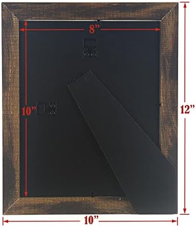 Brown 8x10 Picture Frame with Mat, Display 8x10 or 5x7