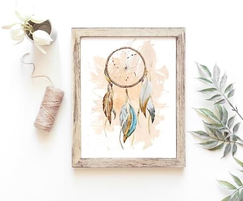 Dreamcatcher Art Print - 8x10 (Unframed) | Enhance Your Space with Native American Symbolism | Wall Art for Dreamers and Art Enthusiasts | Living Room Wall Décor | Room Décor | Living Room Décor
