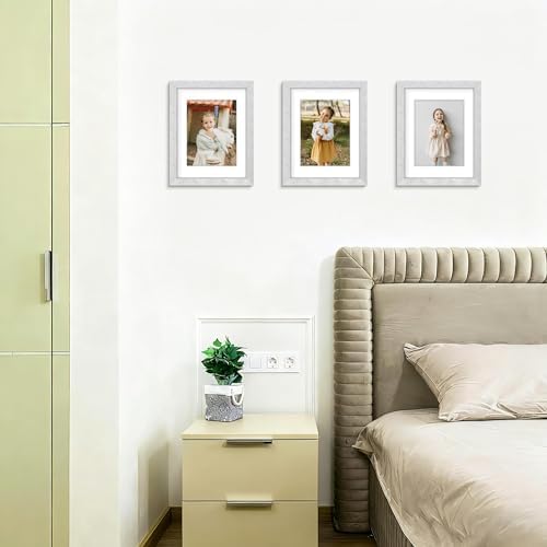 Picrit 8.5x11 Picture Frame Set of 12, Modern Gallery Wall Frames, Silver