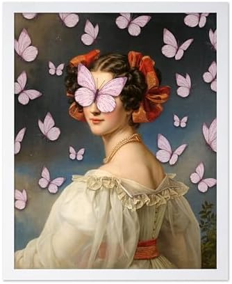 Poster Master Auguste Strobl Print - Portrait Painting Poster - Altered & Pop Art - Housewarming Gift for Men & Women - Aesthetic Decor for Bedroom, Living Room or Office - 8x10 White Framed