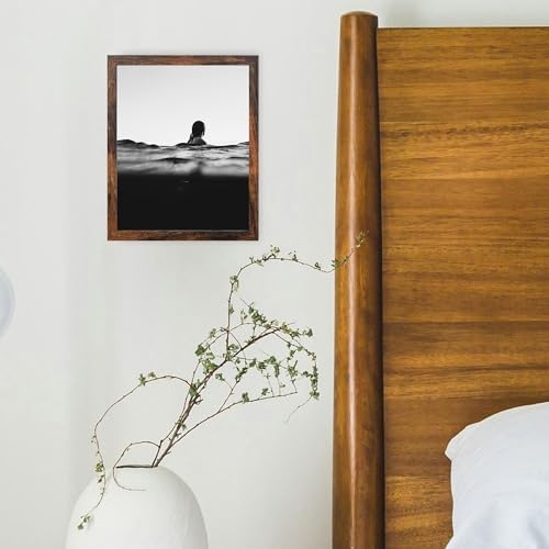 Wooden Brown 8x10 Picture Frame set of 4, Display 8x10 without Mat Wall Gallery Photo Frames